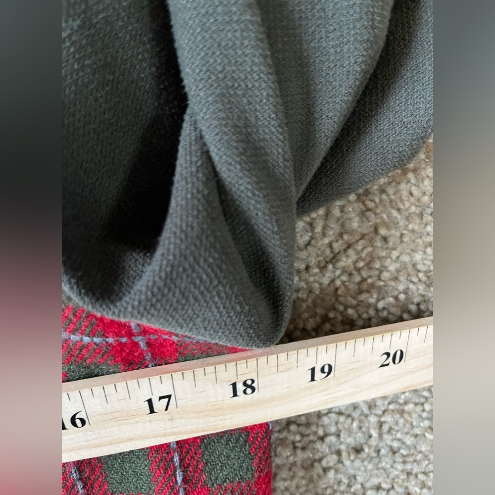 Vintage Lucia Plaid Wool and Corduroy Suit in Red & Olive size 4P - Picture 8 of 16